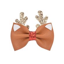 Celebrate Together™ Brown Bow with Glitter Antlers Hair Clip Celebrate Together