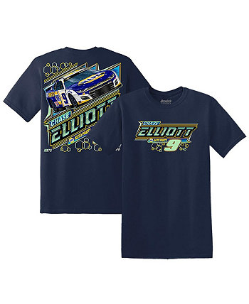 Мужская темно-синяя светящаяся в темноте футболка Chase Elliott NAPA Car Hendrick Motorsports Team Collection