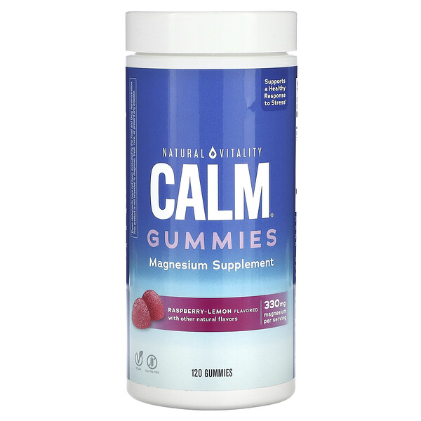CALM Gummies, Магний - 330 мг на порцию - 120 жевательных конфет - Natural Vitality Natural Vitality