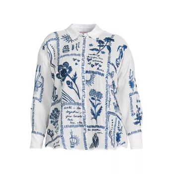 Botanique Embroidered Oversized Shirt Johnny Was, Plus Size