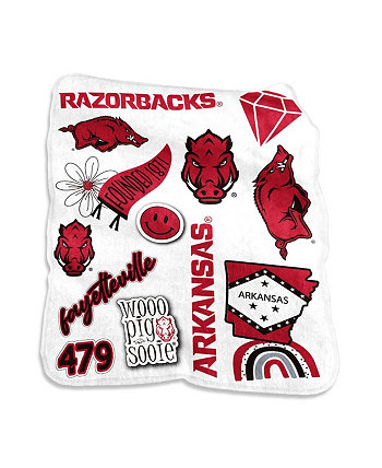 Плюшевое плед Arkansas Razorbacks Native Raschel размером 50 x 60 дюймов Logo Brand
