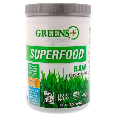 Суперфуд Greens Plus Organics — 8,46 унции Greens Plus