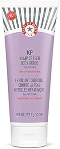 First Aid Beauty KP Bump Eraser Body Scrub Exfoliant for Keratosis Pilaris with 10% AHA – 8 oz + Bonus 1 oz Travel Size Tube First Aid Beauty