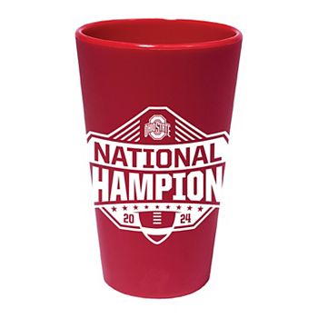 WinCraft Ohio State Buckeyes College Football Playoff 2024 National Champions 16oz. Team Color Silicone Pint Glass Wincraft