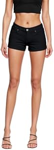 Hybrid & Company Womens Super Comfy 3 inch Inseam Butt Lifting Stretch Twill/Denim Shorts Hybrid & Company