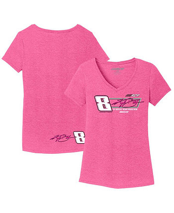 Женская розовая футболка с v-образным вырезом Kyle Busch Richard Childress Racing Team Collection