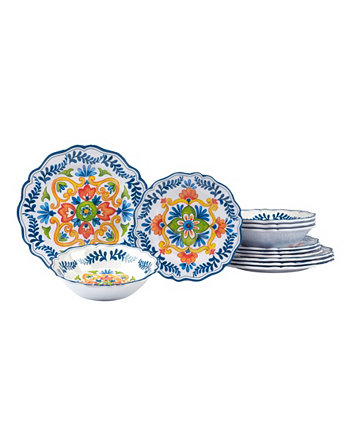 Набор столовой посуды Flores, 12 предметов, сервиз на 4 персоны Certified International