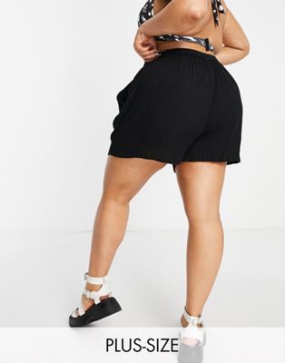 Эксклюзивные пляжные шорты в черном цвете Esmee Curve Plus для женщин Esmee Curve