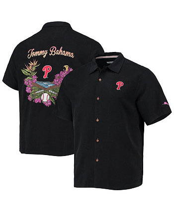 Мужская черная рубашка на пуговицах Philadelphia Phillies Baseball Bay Tommy Bahama