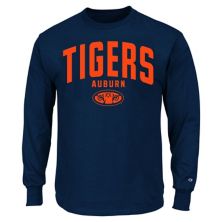 Men's Champion Navy Auburn Tigers Big & Tall Arch Long Sleeve T-Shirt Champion