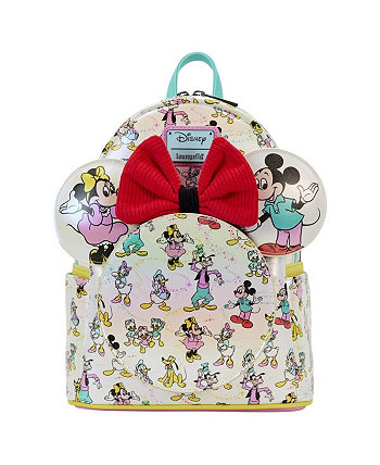 Классический мини-рюкзак Disney Disney100 со сплошным переливающимся принтом и повязкой на голову для маленьких мальчиков и девочек Loungefly