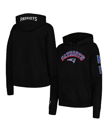 Женский черный флисовый пуловер с капюшоном New England Patriots с животным принтом Pro Standard