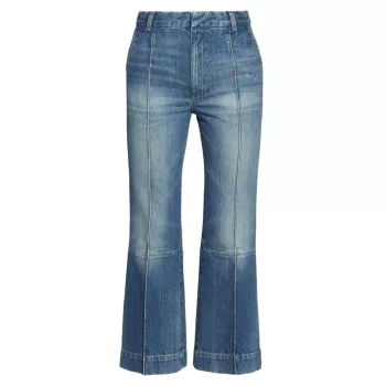 High-Rise Flared Crop Jeans Victoria Beckham