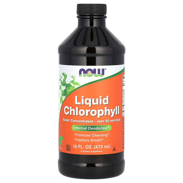 Жидкий хлорофилл, Натуральная мята - 473 мл - NOW Foods NOW Foods