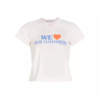 We Love Our Customers Shrunken T-Shirt Alexander Wang