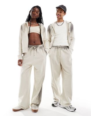 COLLUSION Unisex relaxed sweatpants in ombre gray wash - part of a set Collusion