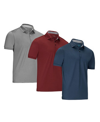 Мужская дизайнерская рубашка-поло для гольфа больших размеров — 3 шт. в упаковке Mio Marino