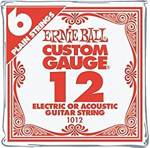 Ernie Ball Nickel Plain Single Guitar String .012 6-Pack Ernie Ball