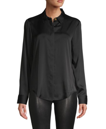 Рубашка с закрытыми пуговицами Icons Donna Karan