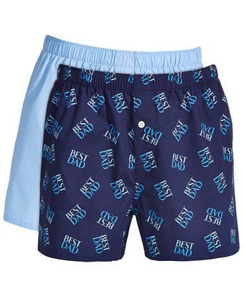 Men's 2-Pk. Regular-Fit Cotton Boxers, Created for Macy's Club Room
