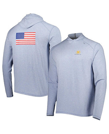 Мужской светло-синий пуловер с капюшоном на Кубок Президентов 2024 Carrollton USA Tri-Blend Tasc Performance