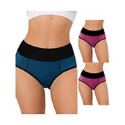 3 Packs Women's Highwaisted Tummy Control Briefs, Available In Plus Sizes Allegra K