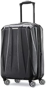 Samsonite Centric 2 Hardside Expandable Luggage with Spinners, Black, 2-Piece Set (20/24) Samsonite