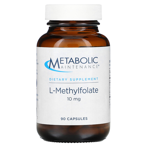 L-метилфолат, 10 мг, 90 капсул Metabolic Maintenance