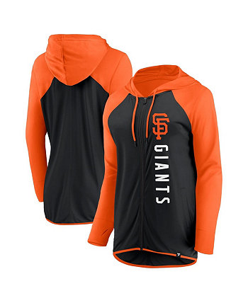 Женская черная, оранжевая куртка с капюшоном и молнией во всю длину San Francisco Giants Forever Fan Fanatics