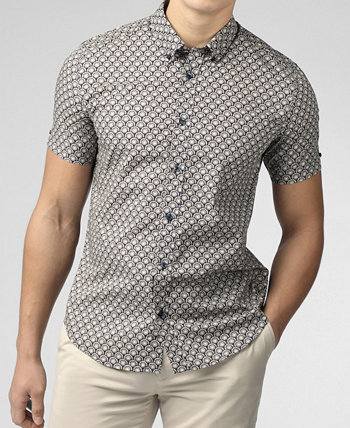 Мужская рубашка с коротким рукавом с геометрическим принтом Ben Sherman