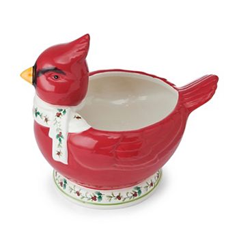 Pfaltzgraff Winterberry Cardinal Treat Bowl Pfaltzgraff