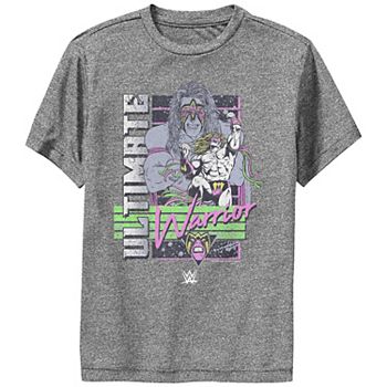 Boys WWE Ultimate Warrior Fluorescent Colors Poster Performance Graphic Tee Licensed Character