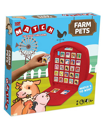 Match the Crazy Cube Game Set, Farm Pets, 41 Pieces Top Trumps