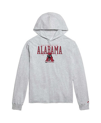 Мужская футболка Ash Alabama Crimson Tide Team Stack Tumble с капюшоном и длинными рукавами League Collegiate Wear