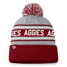 Men's Top of the World Heather Gray Texas A&M Aggies Frigid Cuffed Knit Hat with Pom Top of the World