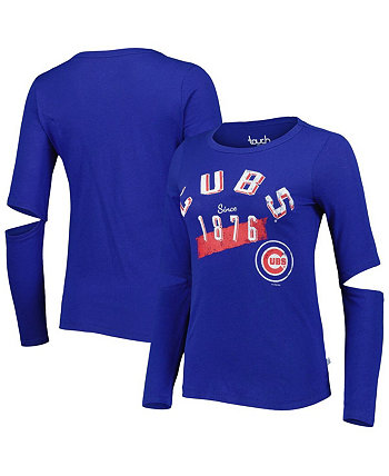 Женская футболка с длинным рукавом Royal Chicago Cubs Formation Touch