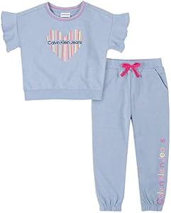 Calvin Klein Girls' 2 Pieces Jogger Set Calvin Klein