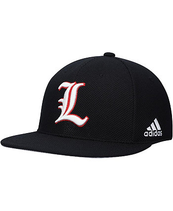 Мужская черная приталенная кепка Louisville Cardinals On-Field Baseball Adidas