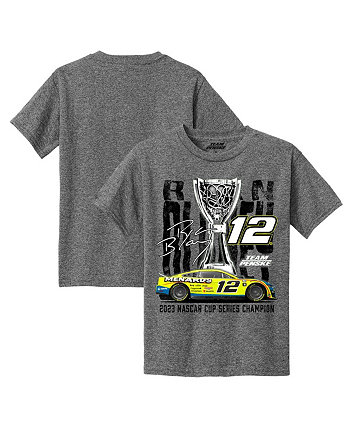 Серая футболка Big Boys Ryan Blaney с чемпионом серии NASCAR Cup 2023 Team Penske