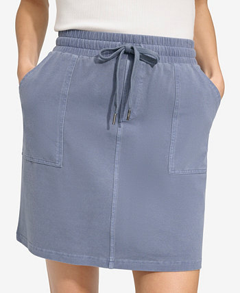 Женская стираная трикотажная юбка без застежек Marc New York