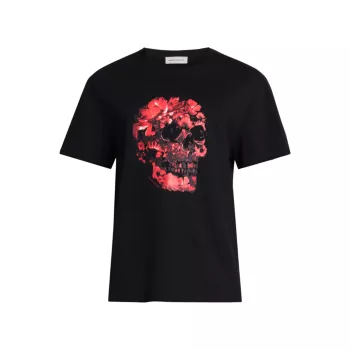 Skull Graphic Cotton T-Shirt Alexander McQueen