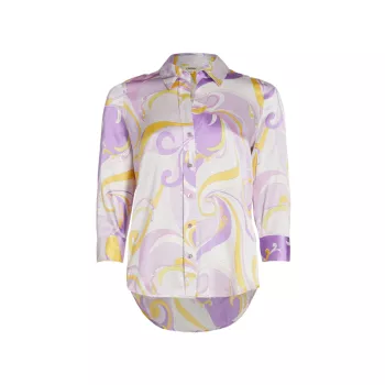 Шелковая блузка с принтом Dani L'AGENCE