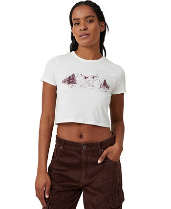 Женская футболка Micro Fit с рисунком COTTON ON