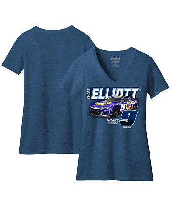 Женская футболка с v-образным вырезом Royal Chase Elliott Hendrick Motorsports Team Collection