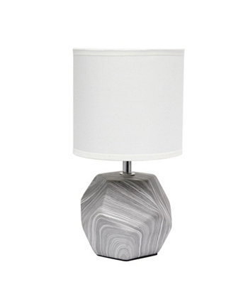 Мини-настольная лампа с круглой призмой и тканевым абажуром Simple Designs