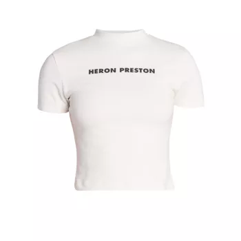 Cropped Logo T-Shirt Heron Preston