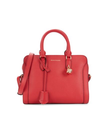 Маленькая кожаная сумка-портфель с замком Alexander McQueen