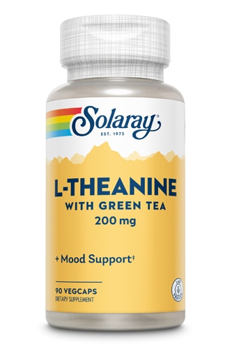 Solaray L-теанин — 200 мг — 90 растительных капсул Solaray