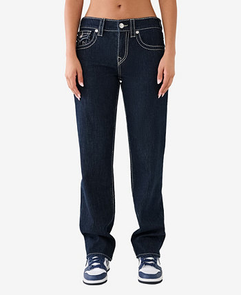 Женские прямые джинсы Ricki с люрексом большой формы True Religion