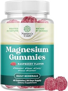 Potent Magnesium Citrate Gummies for Adults - Calm Magnesium Gummies for Support and Muscle Health - Tasty Non GMO Gummy Vitamin Adults (30 Servings) Natures Craft